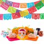 5 Packs 82 Ft Mexican Party Banners, Papel Picado Banner, Cinco De Mayo, Fiesta Party Deco