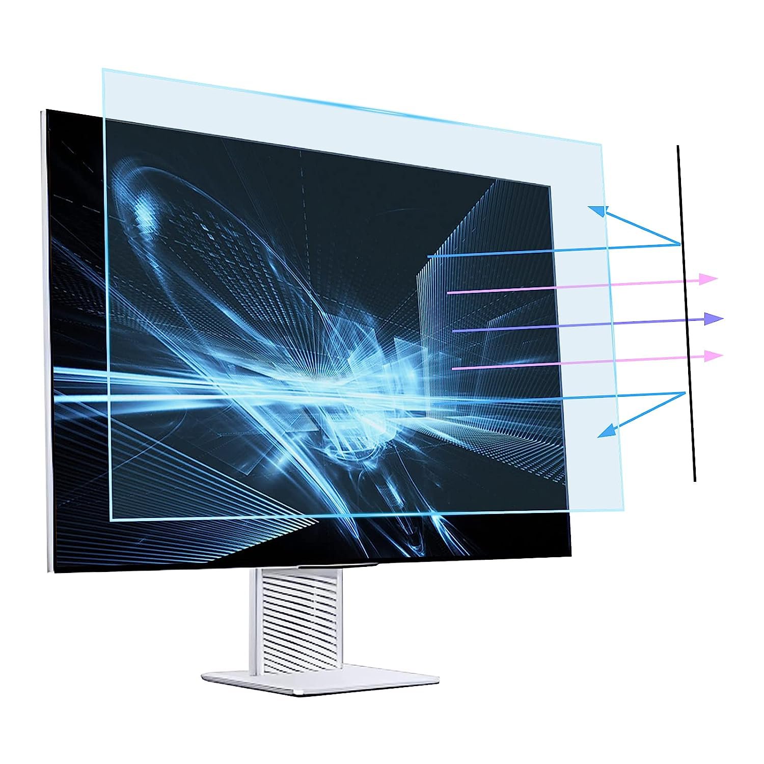 Computer Blue Light Blocking Anti Glare Screen Protector, Anti Blue Light Anti-Uv Eye Prot