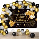 Black And Gold Birthday Party Decorations 50 Pieces Gold Black Balloon Arch Garland Kit Ha