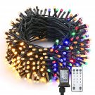 Christmas Lights Outdoor, 500 Led Color Changing Christmas String Lights With Remote, 180.