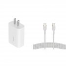 Belkin 25W Power Delivery USB C PPS Wall Charger & BoostCharge Pro Flex Braided USB Type C