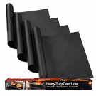 Oven Liners For Bottom Of Electric Gas Oven Reusable - 4 Pack Large Heavy Duty Nonstick Te