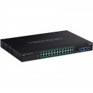 TRENDnet 26-Port Industrial Gigabit L2 Managed PoE+ Switch, TI-RP262i, 1U 19