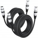 GearIT DMX to DMX Stage Lighting Cable (50 Feet, 2-Pack) DMX Male to Female (XLR Compatibl
