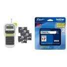 Brother P-Touch, PTH110BP, Easy Portable Label Maker Bundle (4 Label Tapes Included) & Gen