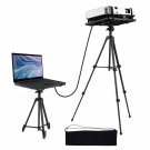 Projector Tripod Stand - Tilting Tray Provides Perfect Viewing Angles | Stable On Carpet, 