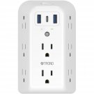 Outlet Extender Surge Protector - TROND 8 Outlet Splitter with 3 USB Ports (1 USB C), Mult