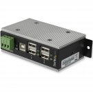 StarTech.com 4 Port USB 2.0 Hub - Metal Industrial USB-A Hub (4x USB-A) with ESD & Surge P