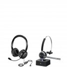 Usb Headset With Microphone For Pc, Computer Headset With Noise Cancelling Mic & Wireless 