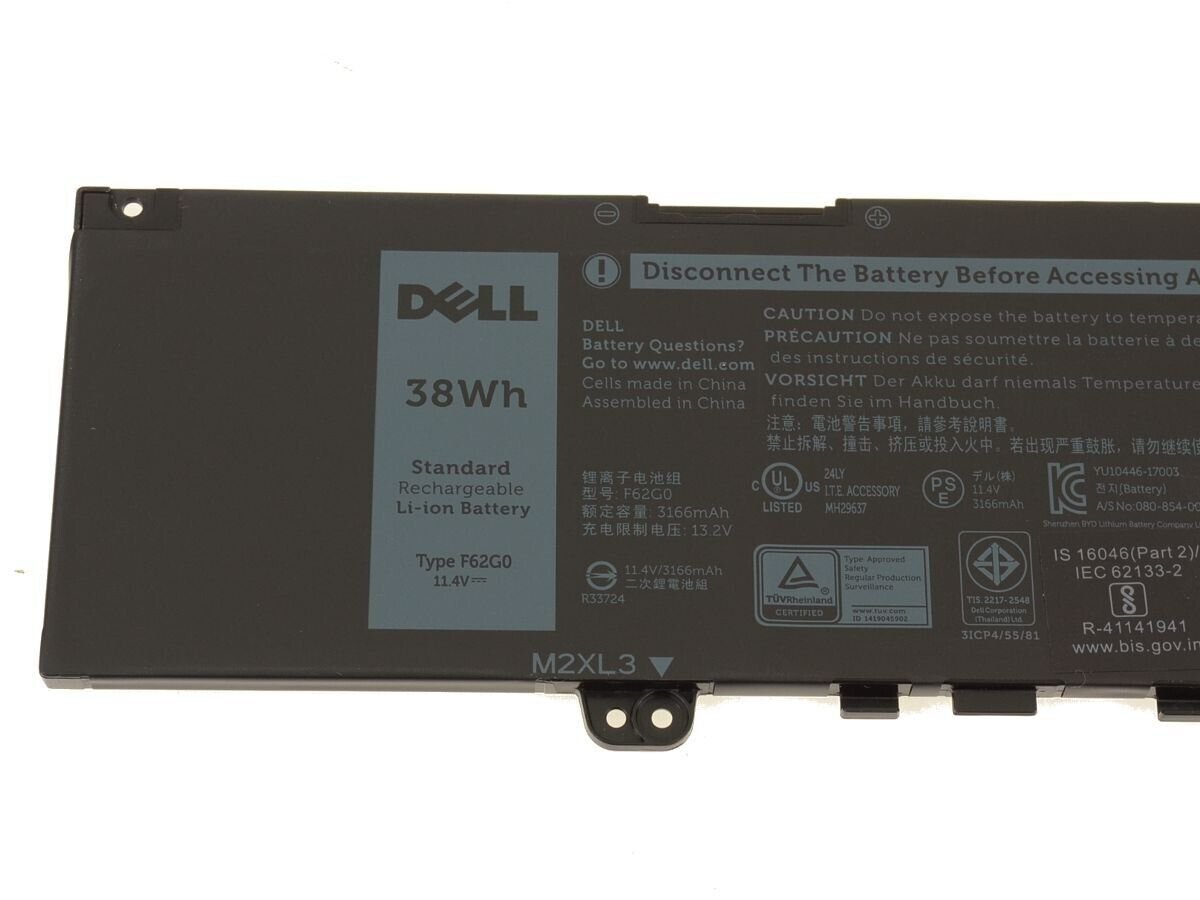 New Original Dell F62G0 Inspiron 13 7370 / 7373 RPJC3 39DY5 38Wh Laptop Battery
