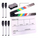8Pcs 10"X12" Acrylic Film Movie Directors Clapboard Kit, Magnetic Blackboard Eraser, M3 He