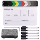 Movie Film Clap Board, Acrylic 10"X12" Acrylic Dry Erase Director Clapboard, Professional