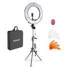 NEEWER Ring Light Kit with Stand Kit, 18in/48cm 53W CRI 95+ LED Dimmable, with Bendable So