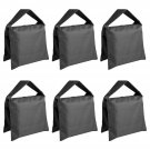 Neewer 6 Pack Black Sand Bag Photography Studio Video Stage Film Saddlebag for Light Stand