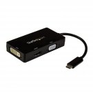 StarTech.com 4K USB C to HDMI, VGA & DVI Multi Port Video Display Adapter for Mac / Window