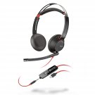 Poly - Blackwire 5220 USB-C Headset (Plantronics) - Wired, Dual Ear (Stereo) Computer Head