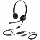Usb Headset With Microphone Noise Cancelling And Volume Controls, Computer Pc Headphone Wi