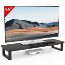 45" Large Tv Riser For 32-55 Inch Tv, Tabletop Tv Riser Stand Shelf With Steel Legs, Dual