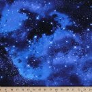 Cotton Outer Space Galaxy Stars Cotton Fabric Print by Yard D467.04