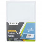 100 Pack Adhesive Index Card Holder, Business Card Pocket Label Protector Sleeve