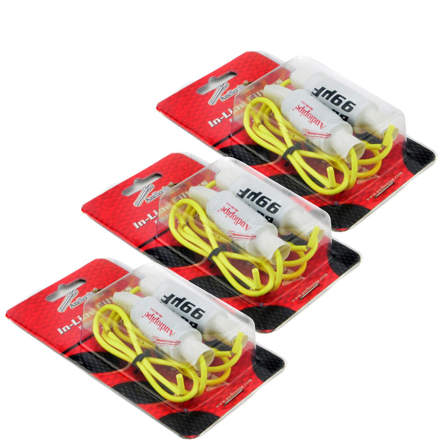 3 Packs BB99 Audiopipe In Line Noise Filter Speaker Bass Blocker 4 OHM Blockers