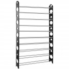 50 Pairs 10 Tiers Shoe Rack Storage Organizer Shelf Space Saving Free Standing