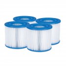 Summer Waves P57000104 Replacement Type D Pool and Spa Filter Cartridge, 4 Pack