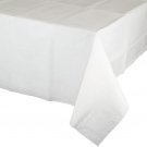 White 2/Ply Paper-Poly Banquet Tablecloth 54" x 108" Supplies Tableware Decor