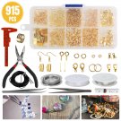 915 Pcs Jewelry Making Kit Earrings Bracelets Beading Repair Tools Craft