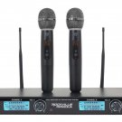 Rockville RWM23UA UHF Wireless Pro Rack Mount Dual Microphone System/20 Channel