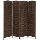 Panel Room Divider Folding Privacy Divider 6 Ft Indoor Wall Divider Brown