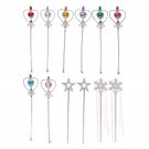 12-Pack Fairy Princess Plastic Magic Wands Scepters For Girl Costume Accessories