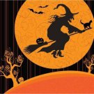 Halloween Witch's Crossing Lunch Napkins Paper 18 Pack Halloween Party Tableware