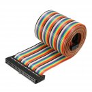 uxcell IDC Rainbow Wire Flat Ribbon Cable 40 Pins 118cm Length 2.54mm Pitch Type-C