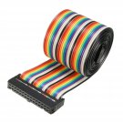 uxcell IDC Rainbow Wire Flat Ribbon Cable 30 Pins 128cm Length 2.54mm Pitch Type-C