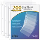 Sheet Protector 8.5 X 11 Inch Non-Glare Clear Page Protectors, Plastic Sleeves For Binders, Paper