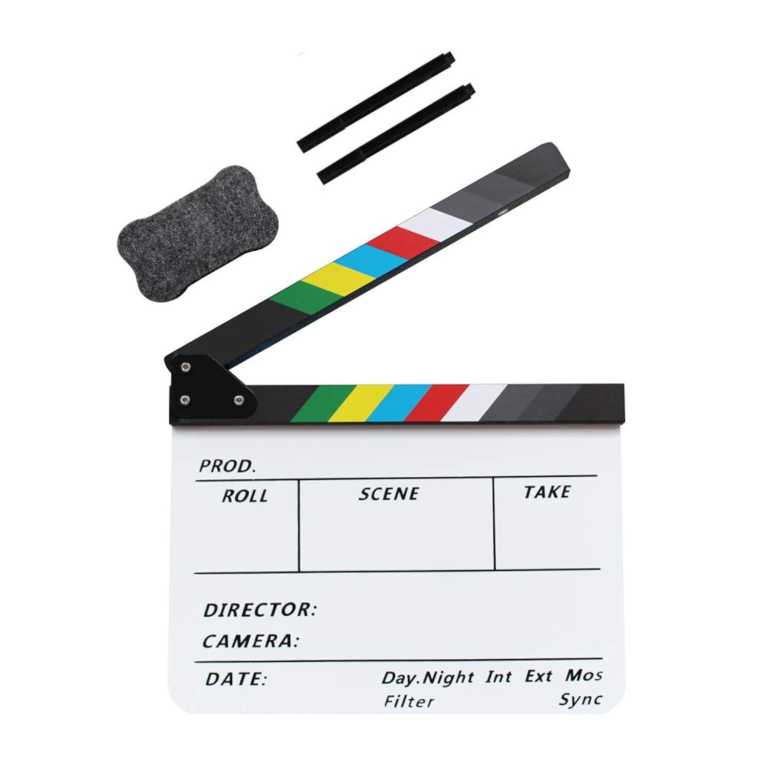 Movie Directors Clapboard, Photography Studio Video Tv Acrylic Clapper Board Dry Erase Film Slate