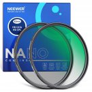 NEEWER 82mm CPL UV Lens Filter Kit, Circular Polarizer/UV Protection Lens Filter Set with HD Optic