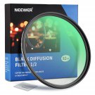 NEEWER 82mm Black Diffusion 1/2 Filter Mist Dreamy Cinematic Effect Filter Ultra Slim Water Repell