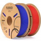 ELEGOO PLA Filament 1.75mm Blue & Red 2KG, 3D Printer Filament Dimensional Accuracy +/- 0.02mm, 2