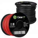 GearIT 16 Gauge Wire (100ft Each - Black/Red) Copper Clad Aluminum CCA - Primary Automotive Power/