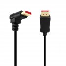 Right Angle Displayport 1.4 Cable Upward Angled Displayport Cable, 90-Degree Angled Displayport Ca