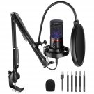 NEEWER USB Gaming Microphone, Plug&Play One Click Mute and Gain, Computer Condenser Microphone for