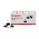 Staples Medium Binder Clips Bulk PK Blk 1 1/4" Size with 5/8" Capacity 144/PK