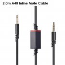 Replacement Cable Inline Mute Cord Gaming Headsets For Astro A10 A40 Xbox Ps4