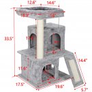 Activity Center Large Playing House 34" Sturdy Cat Tree Tower Condo For Rest & S