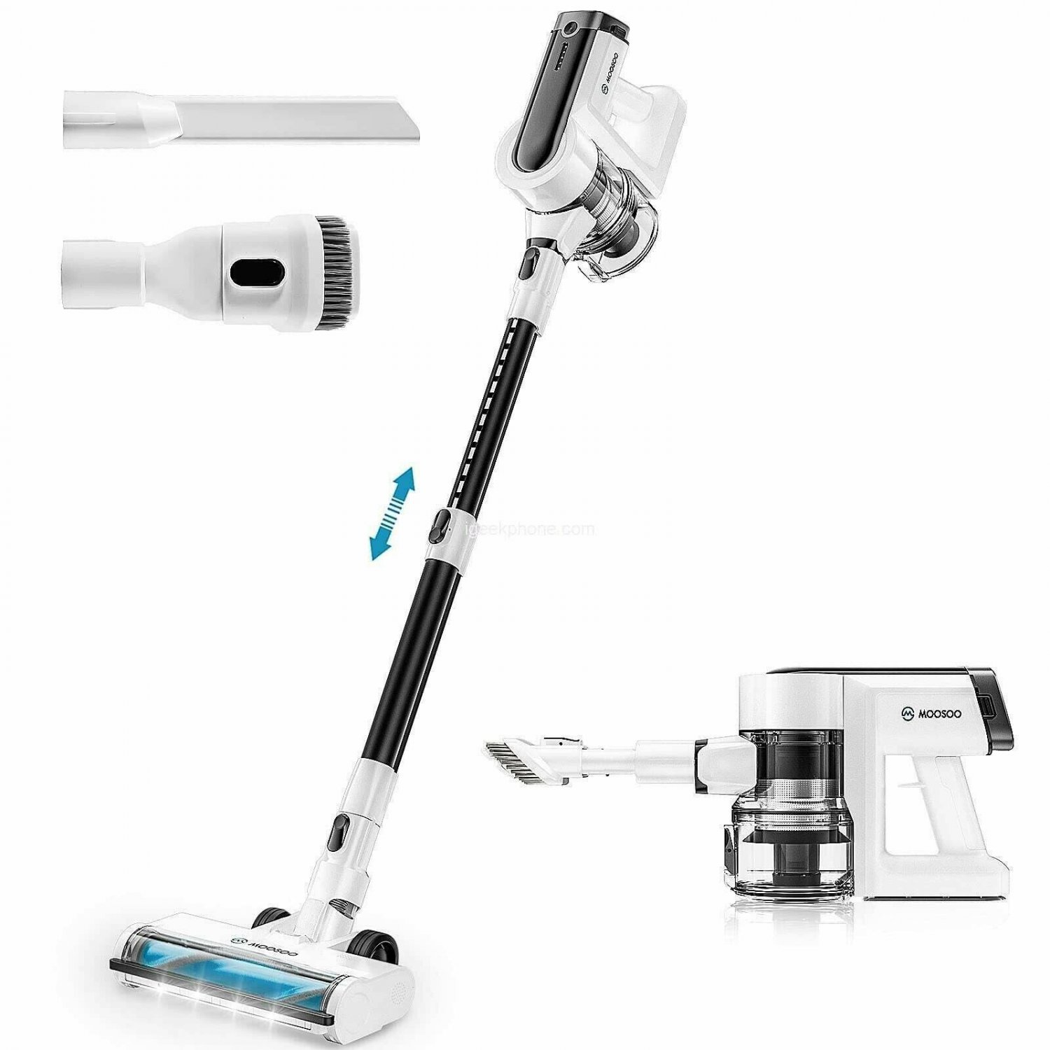 S2 2 In 1 Cordless Lightweight Stick Vacuum Cleaner Hepa White