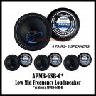4 Pairs Audiopipe APMB-6SB-B 6-6" Car Audio Loudspeakers Sealed Back 8 Pieces