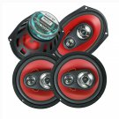 6X9" + 6.5" 3-Way 2200 Watts Max Car Audio Stereo Speakers -4 Speakers