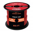 14 Gauge Car Audio Primary Wire (100Ft–Red)– Remote Power/Ground Electrical